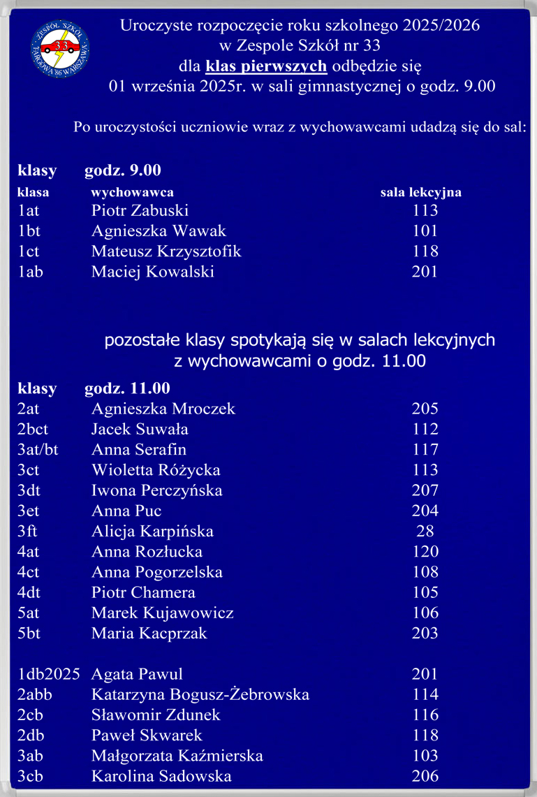 rozpoczezie roku 2025 2026