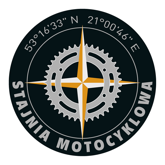 stajnia naklejka okragla 50mm black