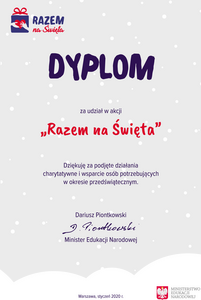 Dyplom Razem na Swieta